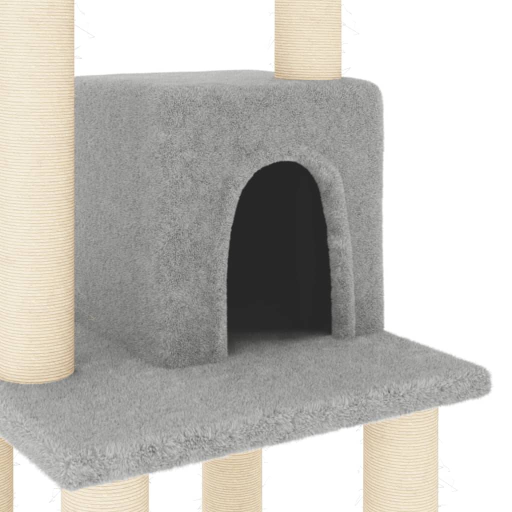 Vidaxl - Arbre à chat avec griffoirs en sisal Gris clair 105 cm vidaXL 171467 - Imagen 4
