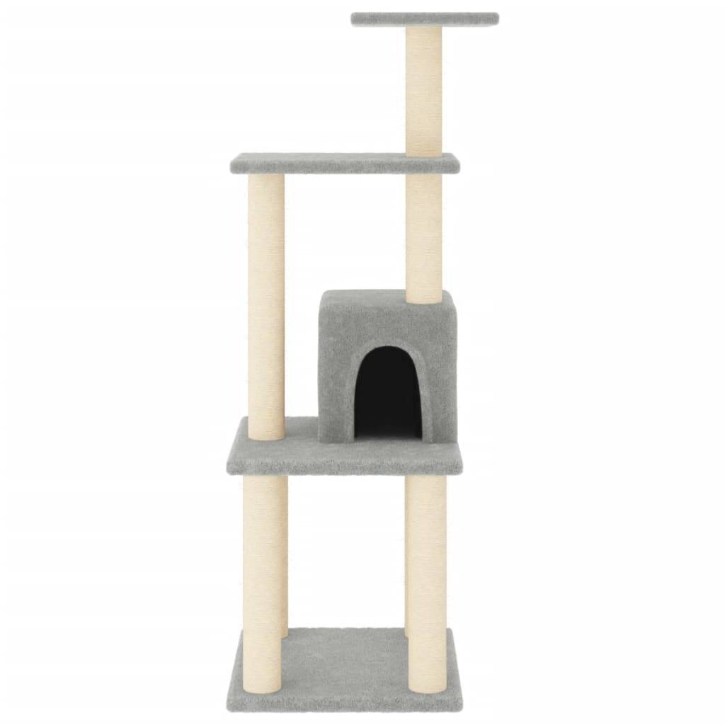 Vidaxl - Arbre à chat avec griffoirs en sisal Gris clair 105 cm vidaXL 171467 - Imagen 7