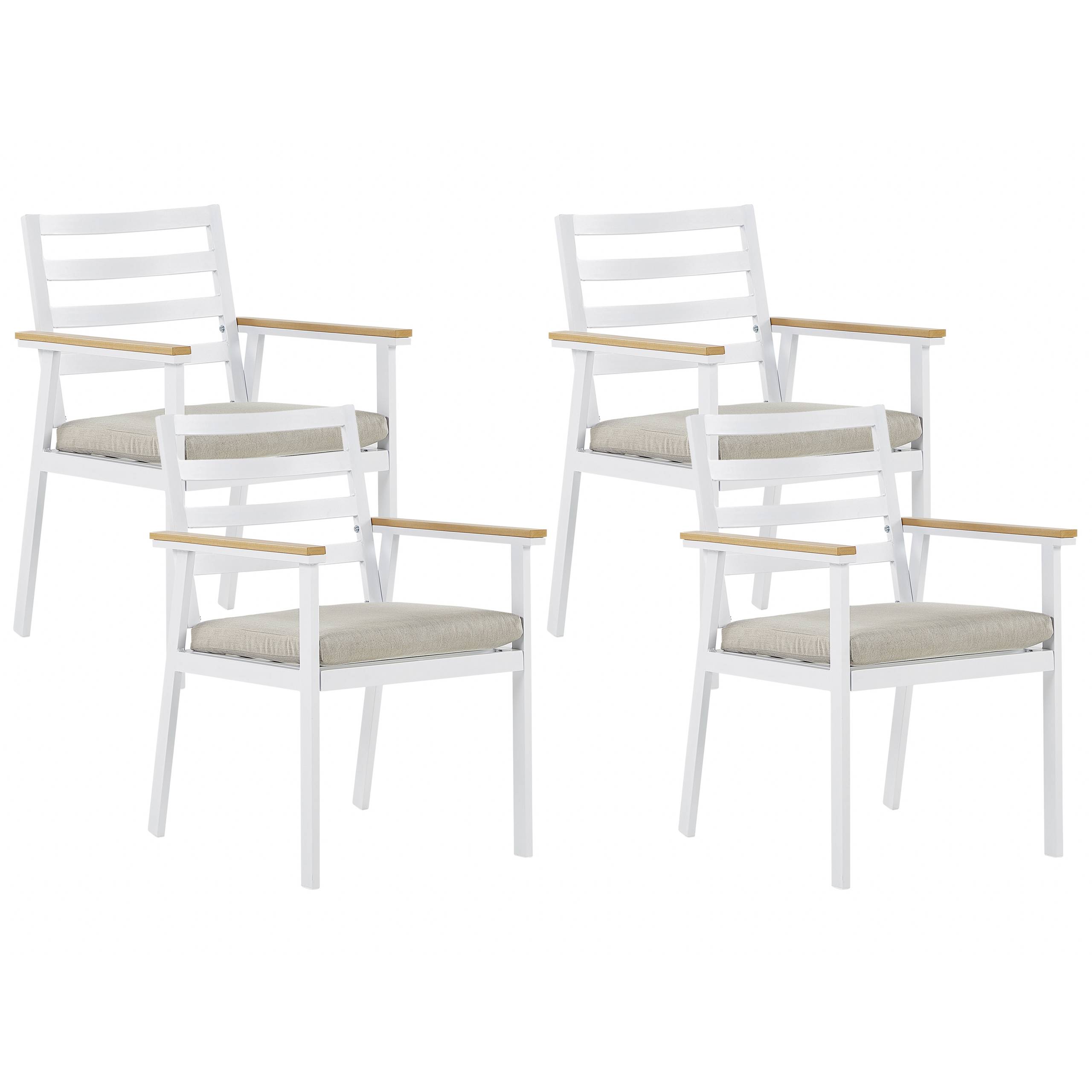 Beliani - Chaise de jardin Aluminium Beige CAVOLI - Beliani - Imagen 2