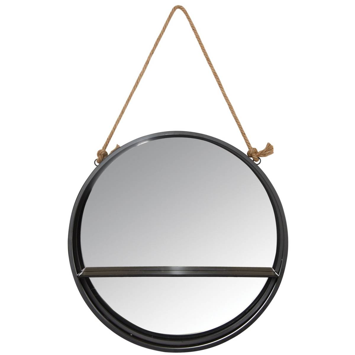 Aubry Gaspard - Miroir étagère rond à suspendre - Imagen 1