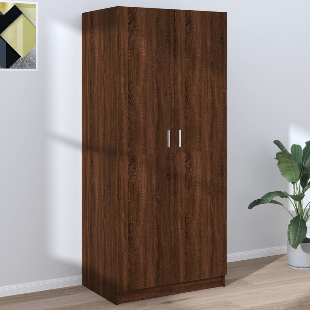 Vidaxl - Garde-robe Chêne marron 80x52x180 cm Bois d'ingénierie - vidaXL - Imagen 2