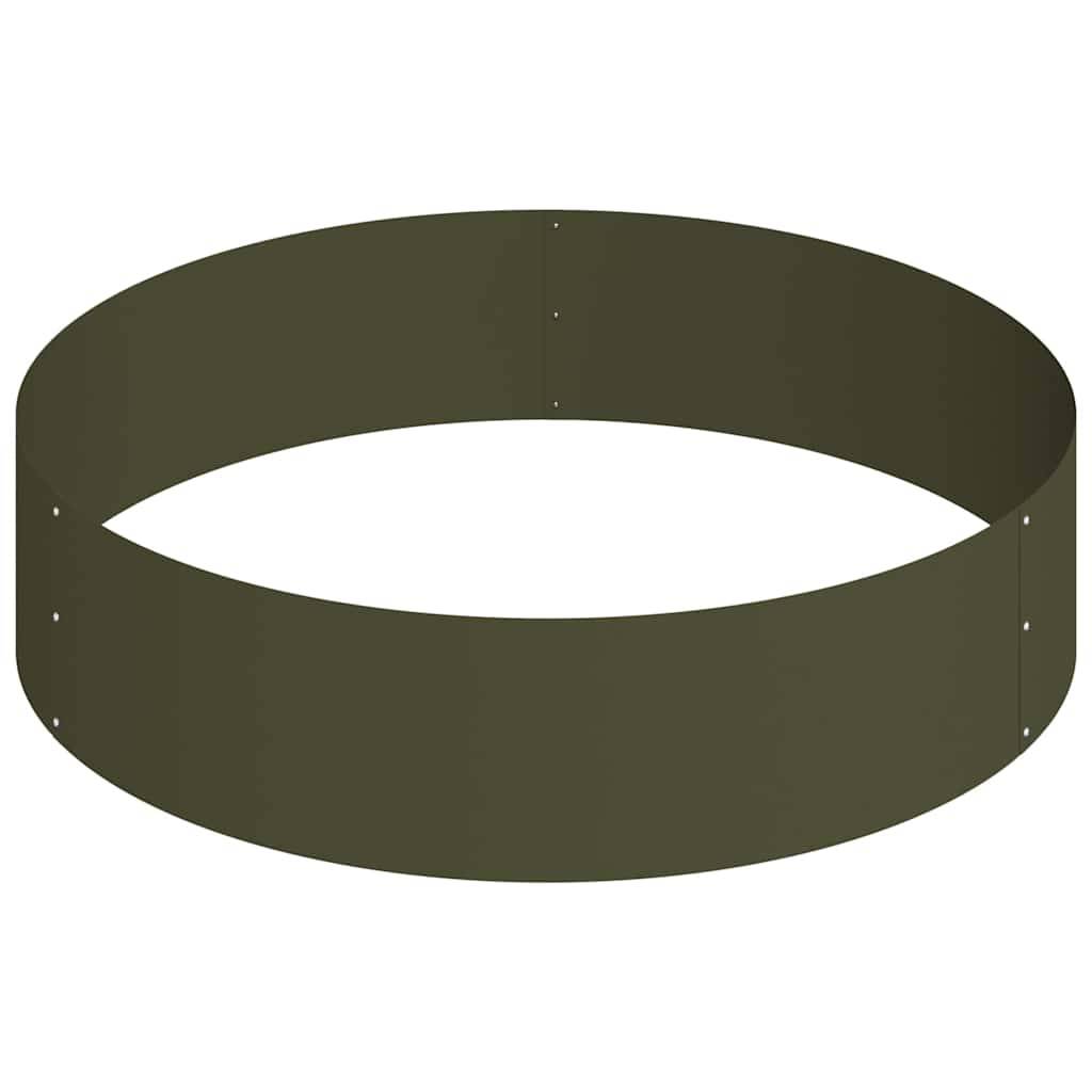 Maison Chic - Cache-pot, Pot De Fleurs Vert olive 90 x 90 x 20 cm Acier g437