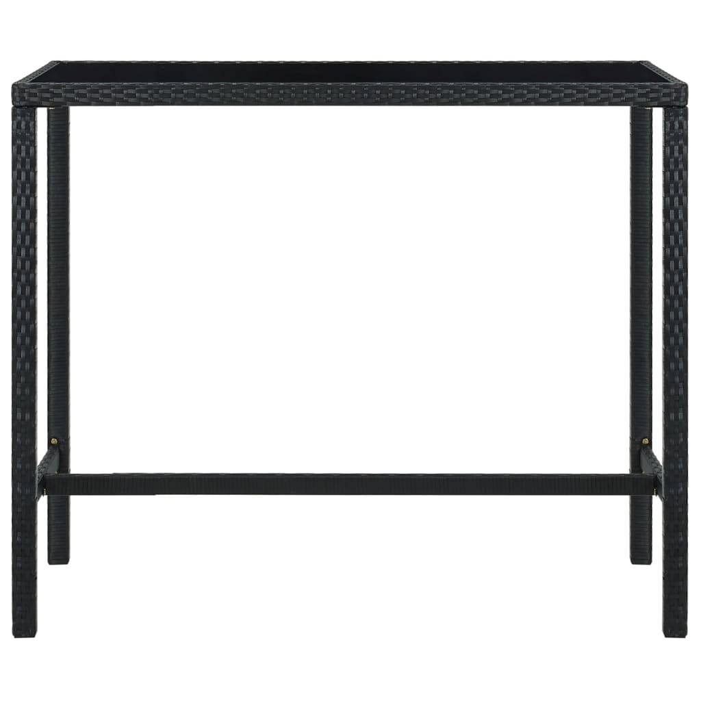 Helloshop26 - Ensemble de bar de jardin 7 pièces résine tressée noir - Imagen 3