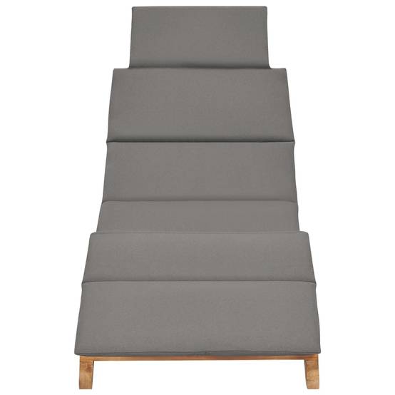 Helloshop26 - Lot de 2 transats chaise longue bain de soleil lit de jardin terrasse meuble d'extérieur avec coussins bois massif de teck - Imagen 3