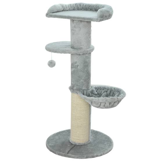Arbre à chat Peluche douce Pour chats Jeu et escalade 103.5cm Gris clair - ComfortXL Outdoor Living - Image 2