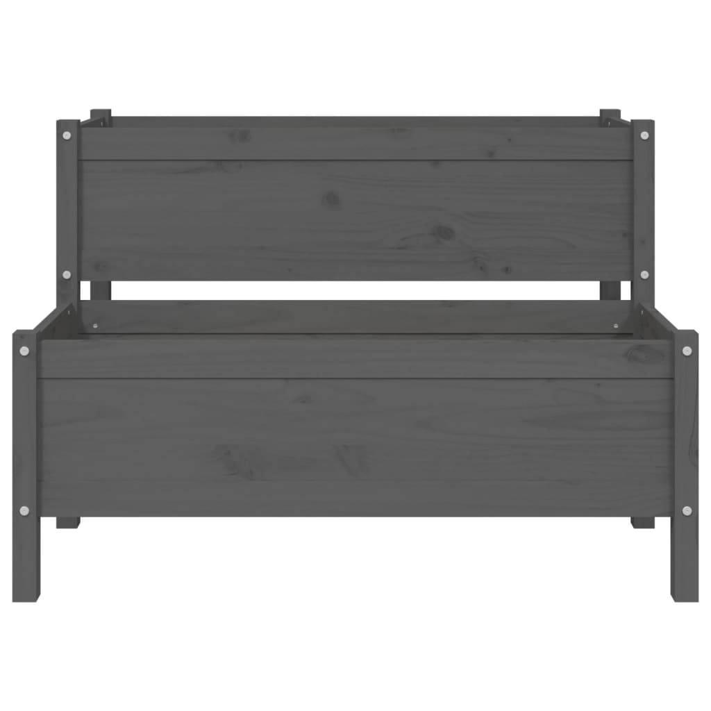 Maison Chic - Jardinière - Pot De Fleurs - Bac à Fleurs Gris 110x84x75 cm Bois massif de pin - Imagen 5
