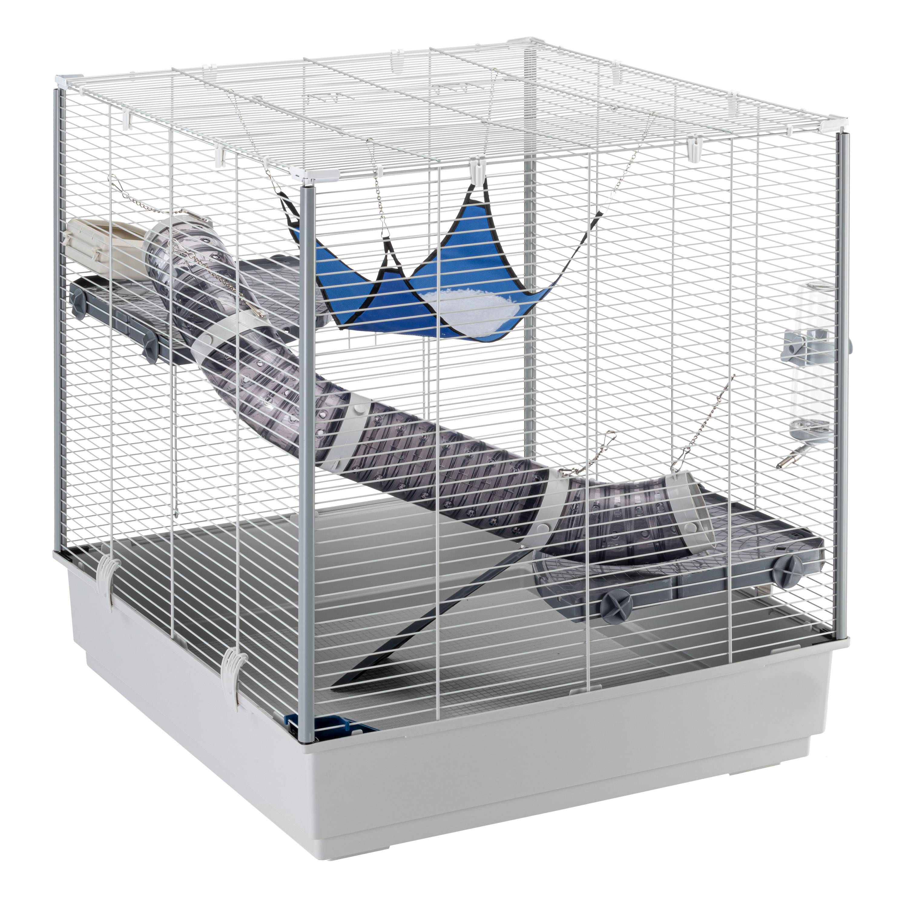 Ferplast - FERPLAST Cage pour Rongeurs FURET XL pour Furets, Chinchillas, en Métal, Accessoires inclus : Mangeoire, Abreuvoir, Coin WC, Hamac, Etagères, Echelle, - Image 8