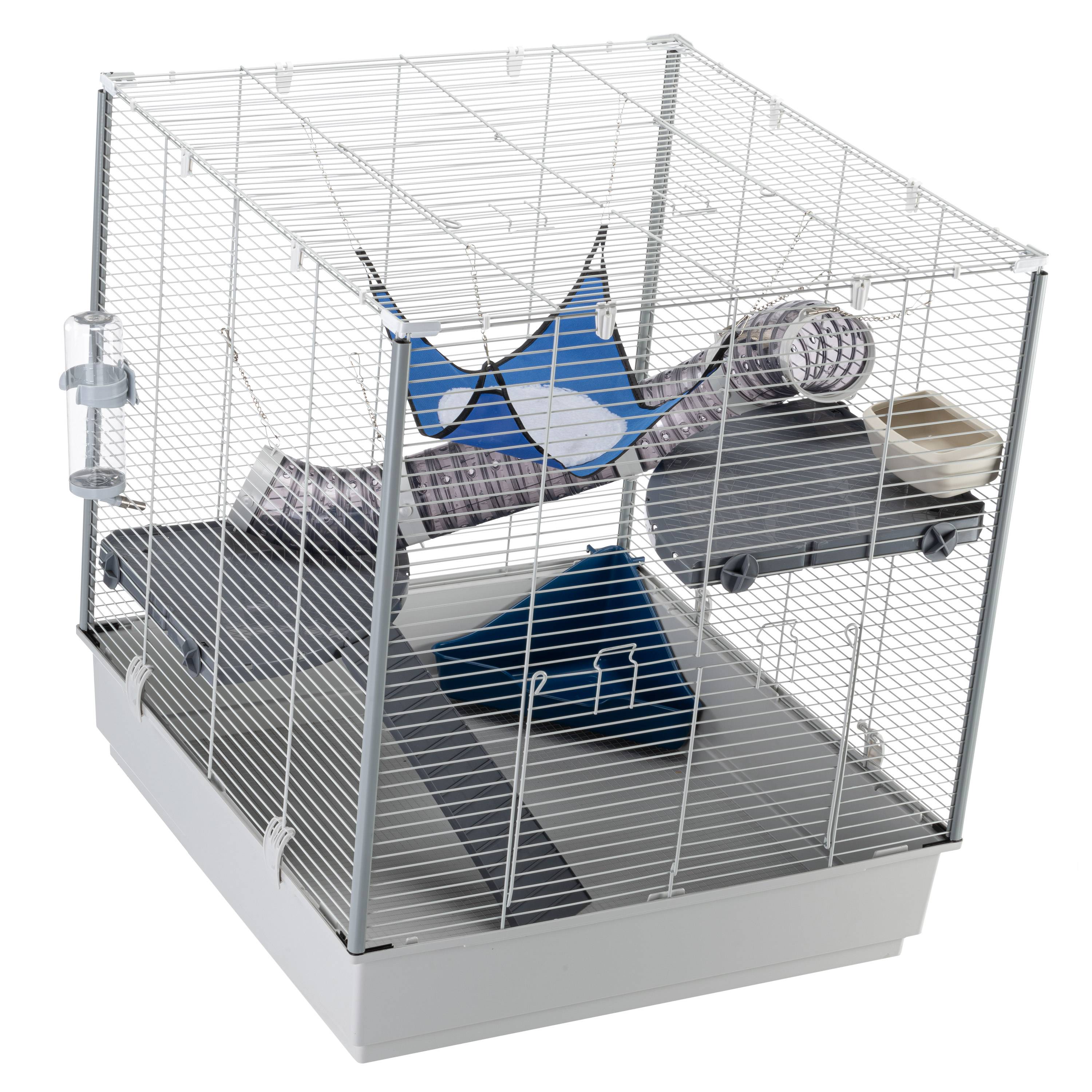 Ferplast - FERPLAST Cage pour Rongeurs FURET XL pour Furets, Chinchillas, en Métal, Accessoires inclus : Mangeoire, Abreuvoir, Coin WC, Hamac, Etagères, Echelle, - Image 7