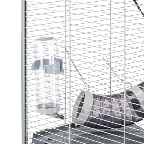 Ferplast - FERPLAST Cage pour Rongeurs FURET XL pour Furets, Chinchillas, en Métal, Accessoires inclus : Mangeoire, Abreuvoir, Coin WC, Hamac, Etagères, Echelle, - Image 9