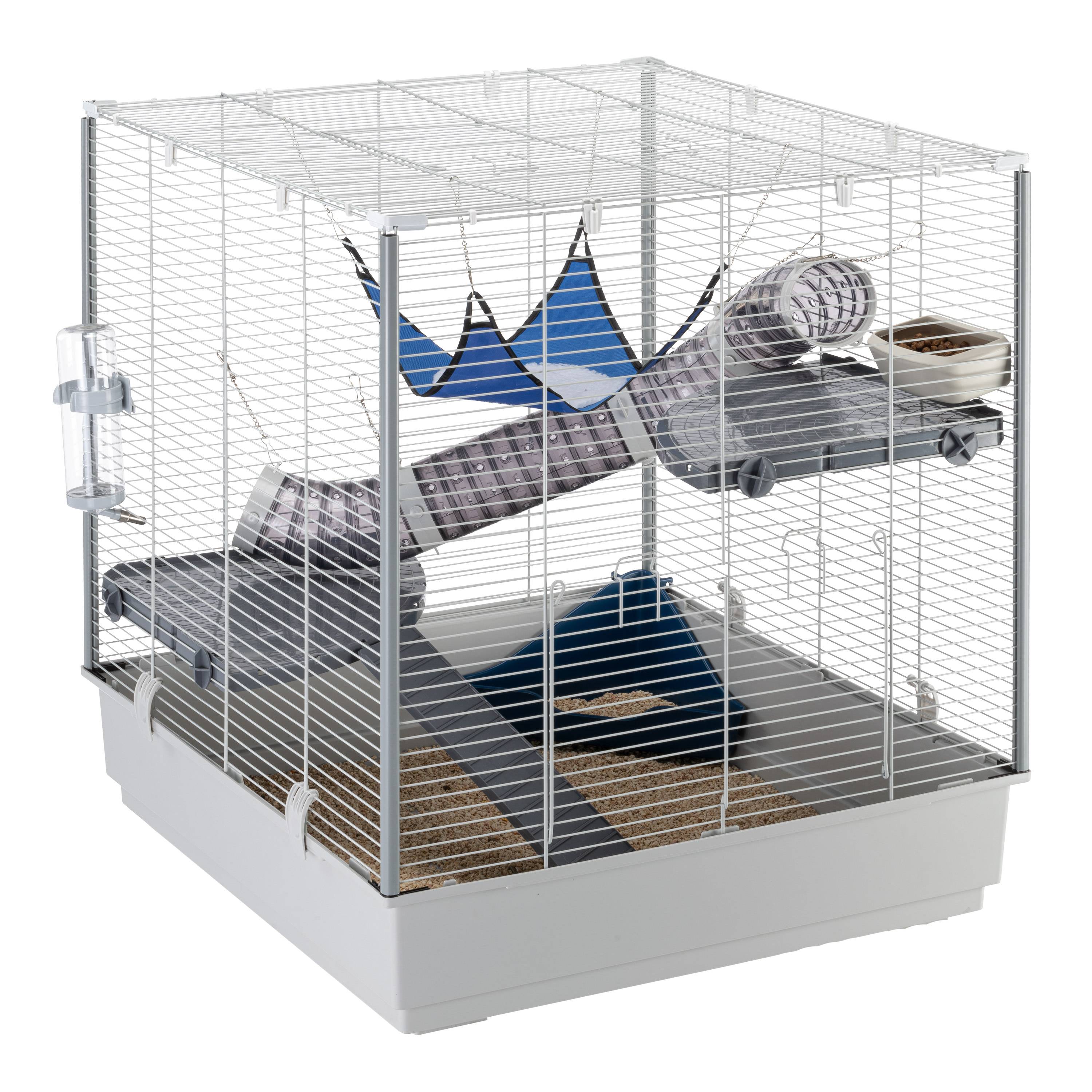 Ferplast - FERPLAST Cage pour Rongeurs FURET XL pour Furets, Chinchillas, en Métal, Accessoires inclus : Mangeoire, Abreuvoir, Coin WC, Hamac, Etagères, Echelle, - Image 1