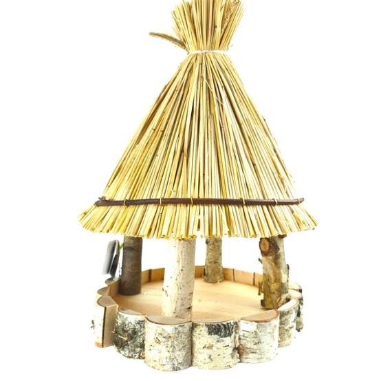 Mangeoire paillote ronde ø31 cm hauteur 47 cm, pour oiseaux - Image 6