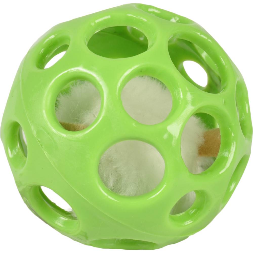 Flamingo - Balle verte ø 7 cm avec souris peluche a l'intérieur jouet pour chat - Imagen 1