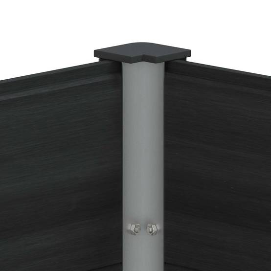 ComfortXL - Grand bac à fleurs composite aluminium pour potager extérieur fond ouvert noir 300x50x54cm - ComfortXL Outdoor Living - Image 6