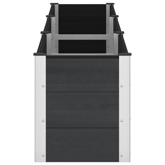 ComfortXL - Grand bac à fleurs composite aluminium pour potager extérieur fond ouvert noir 300x50x54cm - ComfortXL Outdoor Living - Image 4
