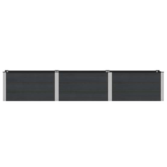ComfortXL - Grand bac à fleurs composite aluminium pour potager extérieur fond ouvert noir 300x50x54cm - ComfortXL Outdoor Living - Image 3