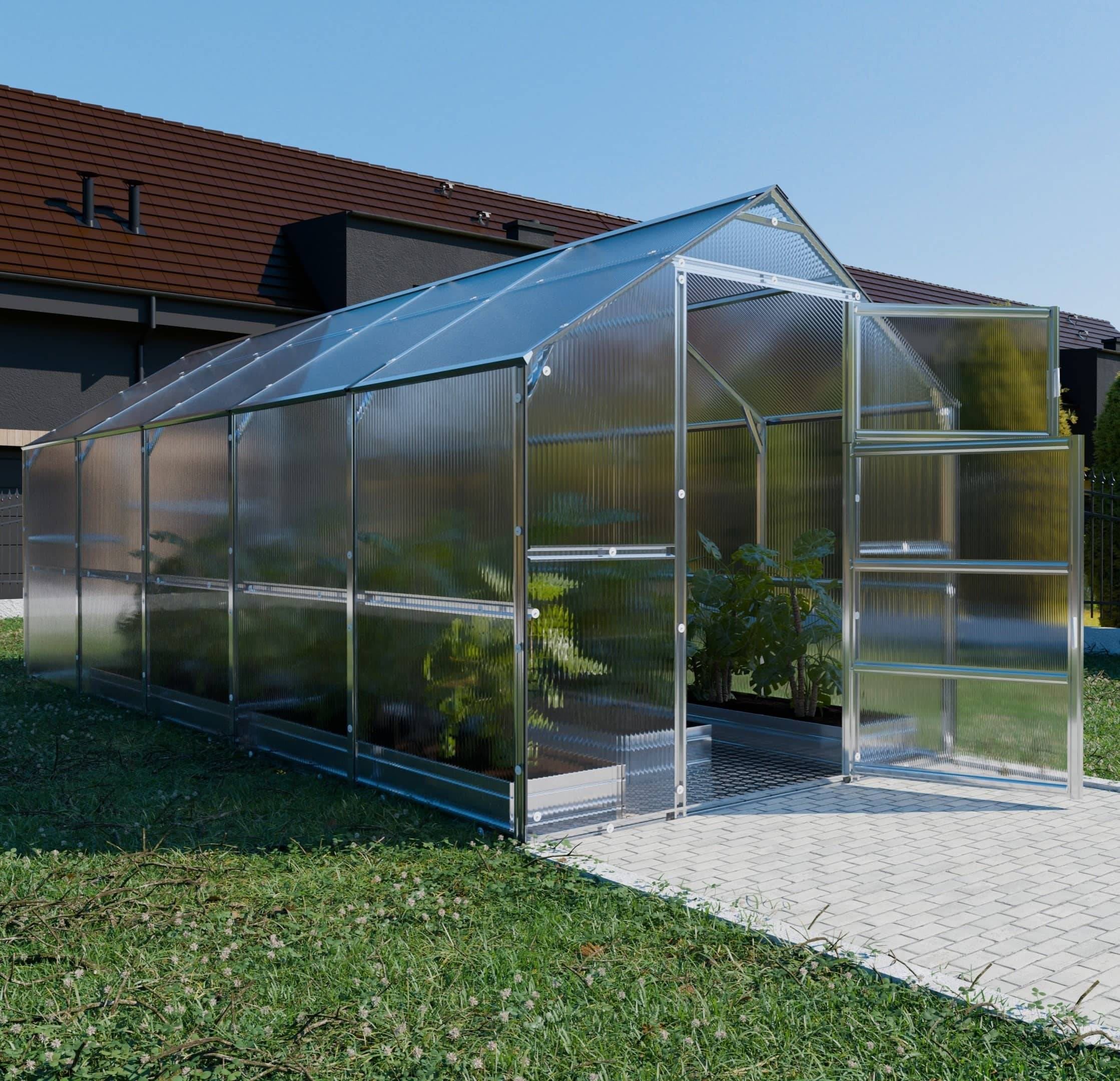 KLASIKA GREENHOUSES - Serre KLASIKA BERNARD 2,35 x 5 m (11,75 m²), 4 mm avec revêtement en polycarbonate - Image 3