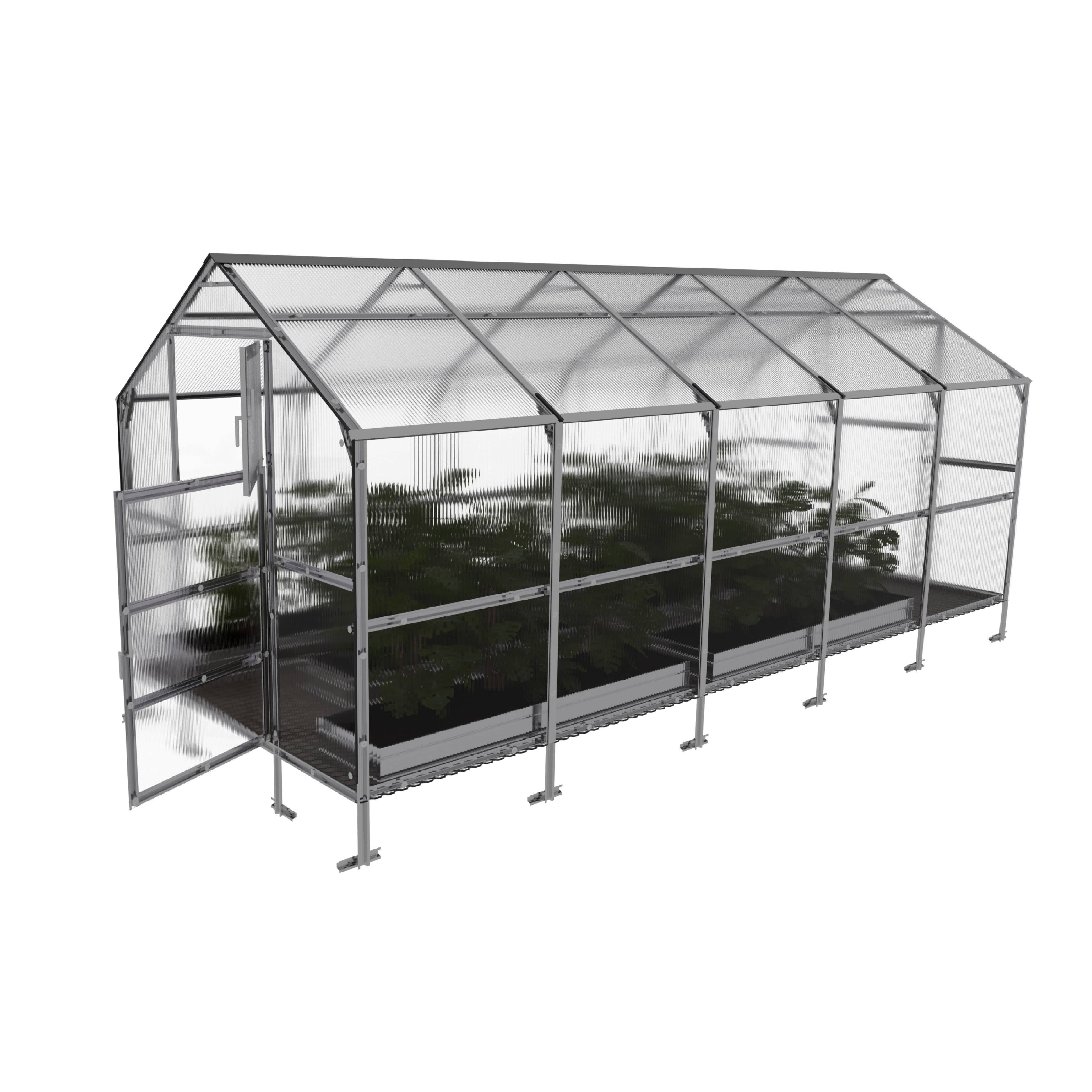 KLASIKA GREENHOUSES - Serre KLASIKA BERNARD 2,35 x 5 m (11,75 m²), 4 mm avec revêtement en polycarbonate - Image 6