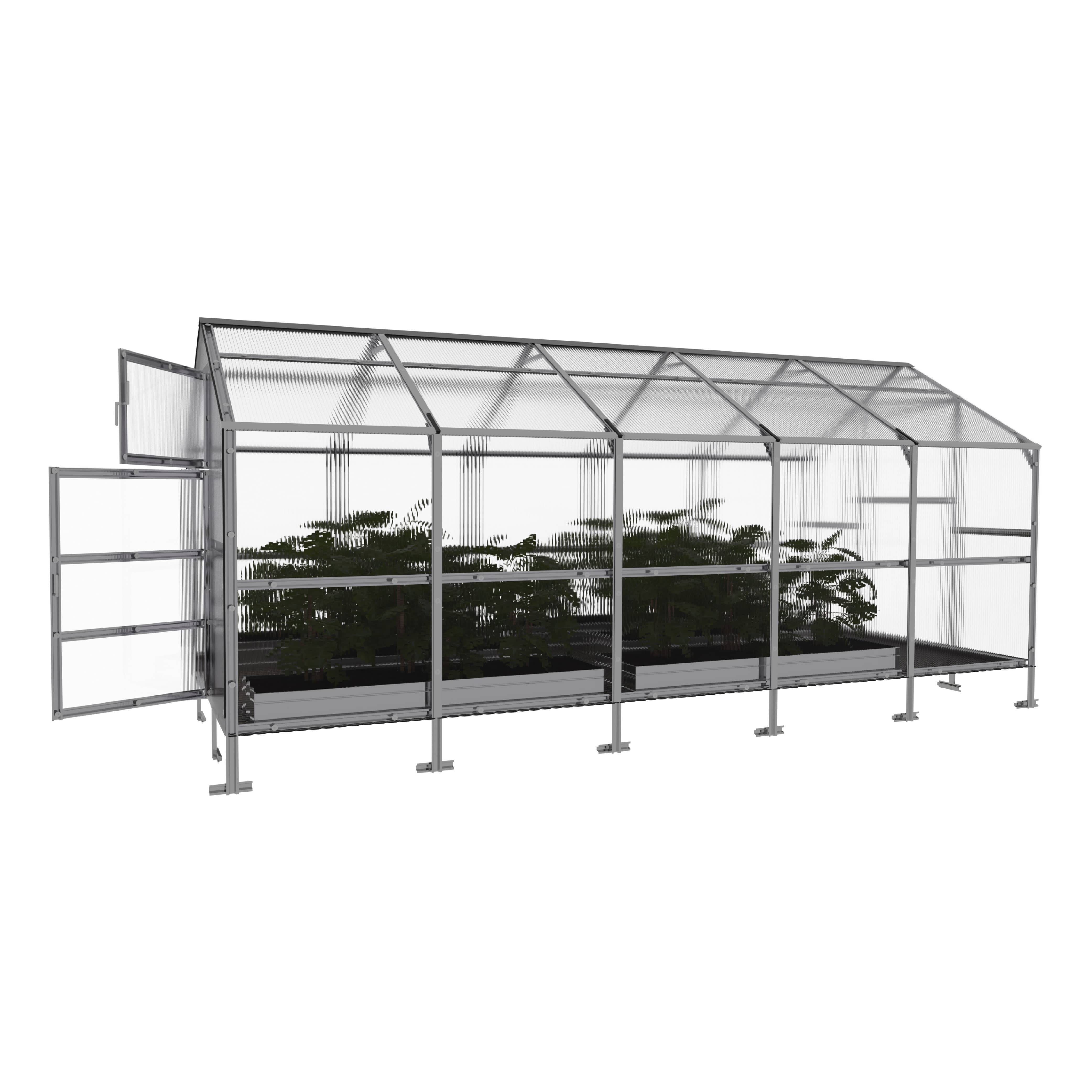 KLASIKA GREENHOUSES - Serre KLASIKA BERNARD 2,35 x 5 m (11,75 m²), 4 mm avec revêtement en polycarbonate - Image 4