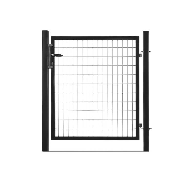 Portillon grillagé en acier galvanisé maille 100 x 50 L 1m x H 1m75 Noir - Easy Clôture - Imagen 1
