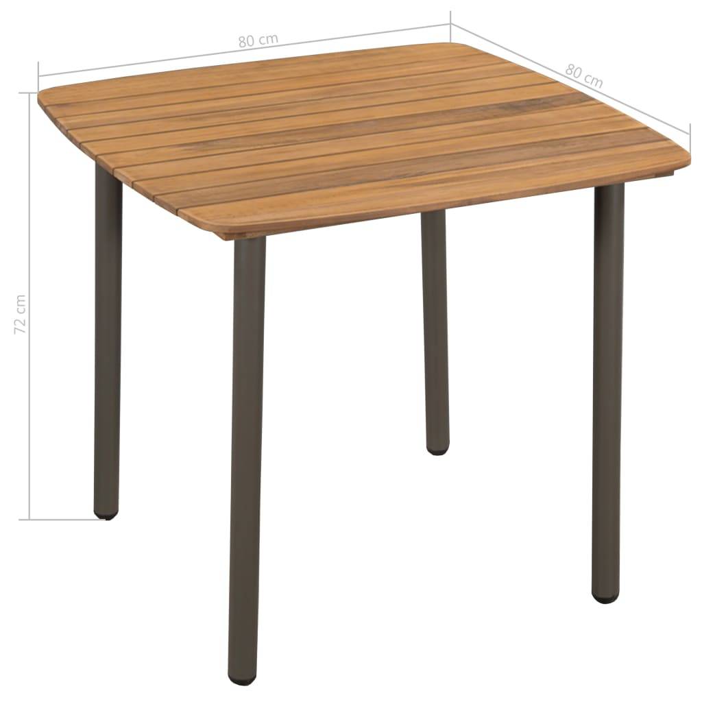 Vidaxl - Ensemble à manger d'extérieur 5pcs Bois acacia solide et acier vidaXL 44230 - Imagen 3