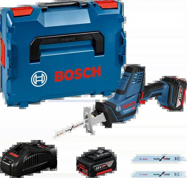 Bosch Professional - Scie sabre BOSCH GSA 18 V-Li C - Avec 2 batteries 5.0 Ah, chargeur, coffret + 3 lames de scie - 06016A5002 - Imagen 1