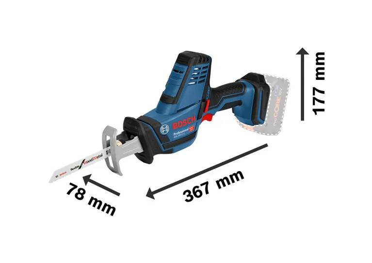 Bosch Professional - Scie sabre BOSCH GSA 18 V-Li C - Avec 2 batteries 5.0 Ah, chargeur, coffret + 3 lames de scie - 06016A5002 - Imagen 2