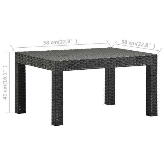 Petit Salon de Jardin 2pcs Polypropylène pour Balcon Anthracite – ComfortXL Outdoor Living - Image 9