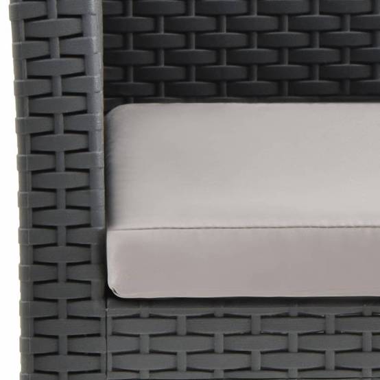 Petit Salon de Jardin 2pcs Polypropylène pour Balcon Anthracite – ComfortXL Outdoor Living - Image 5