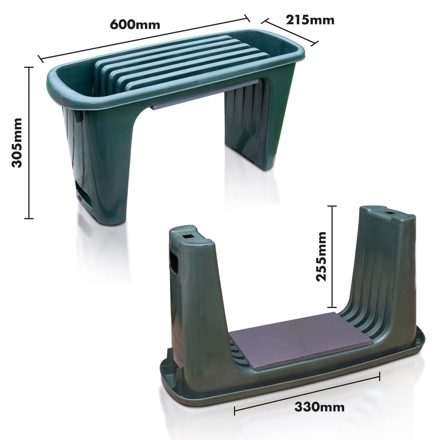 Tabouret Agenouilloir de jardin rembourré 3 en 1 avec siège et rangement pour outils - Aidapt GH346 - Image 2