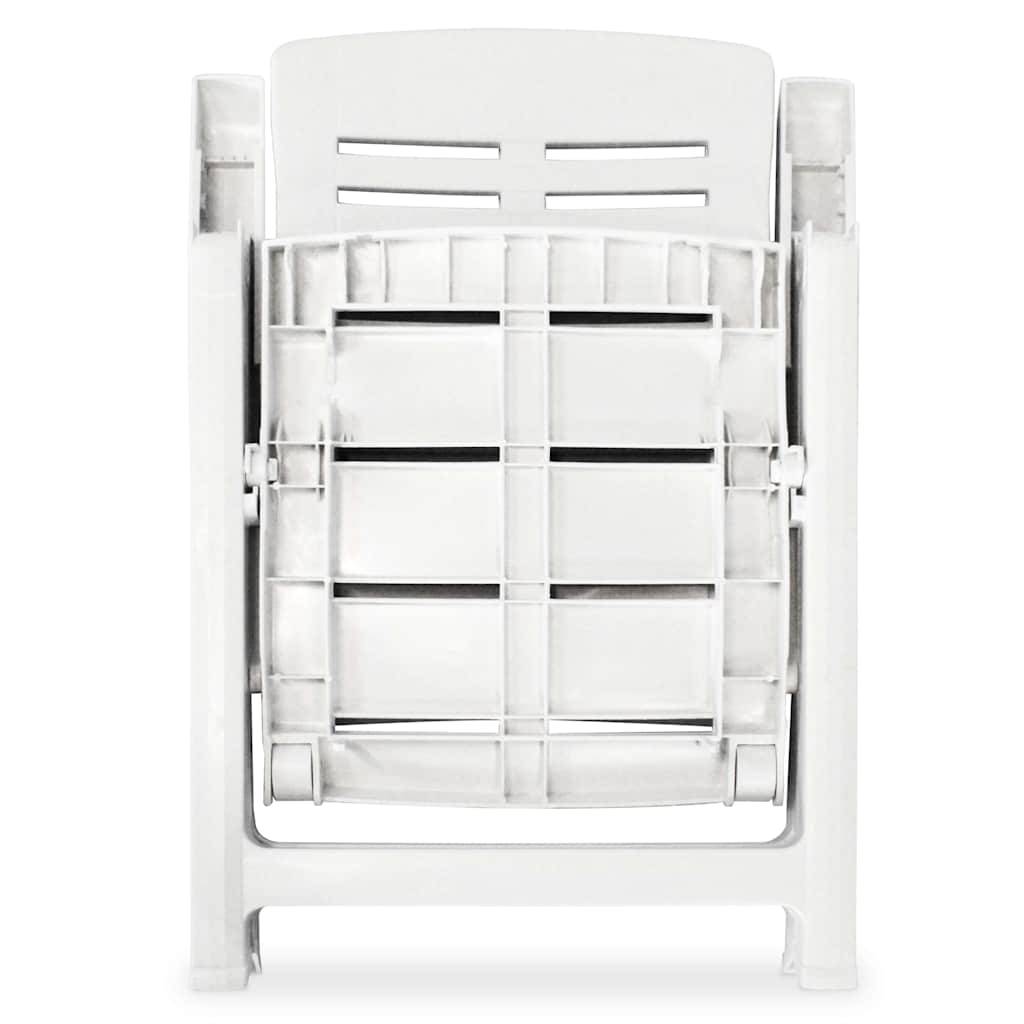 Vidaxl - Ensemble à manger de jardin 3 pcs-Salons de jardin Blanc Polypropylène - Image 7