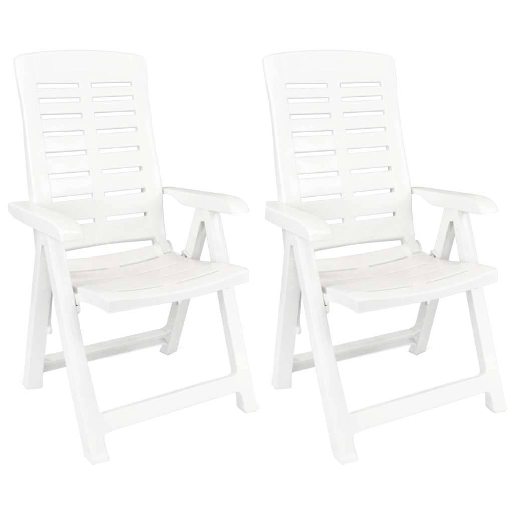 Vidaxl - Ensemble à manger de jardin 3 pcs-Salons de jardin Blanc Polypropylène - Image 4
