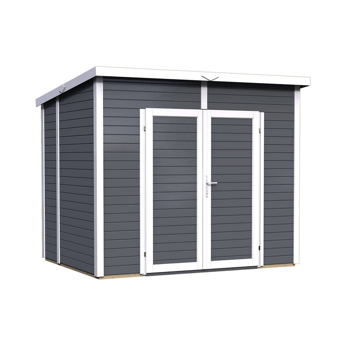 Abri de jardin en bois anthracite Bertilo 4,32 m² - Bertilo - Imagen 3
