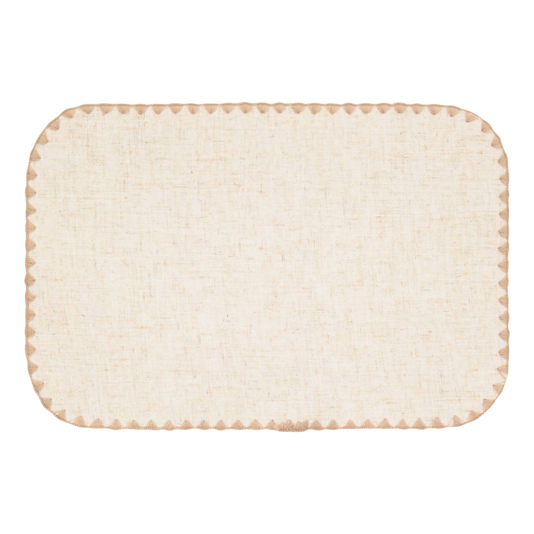 Set de table rectangulaire en poly-lin - ATMOSPHERA - Lin - Beige - Image 1