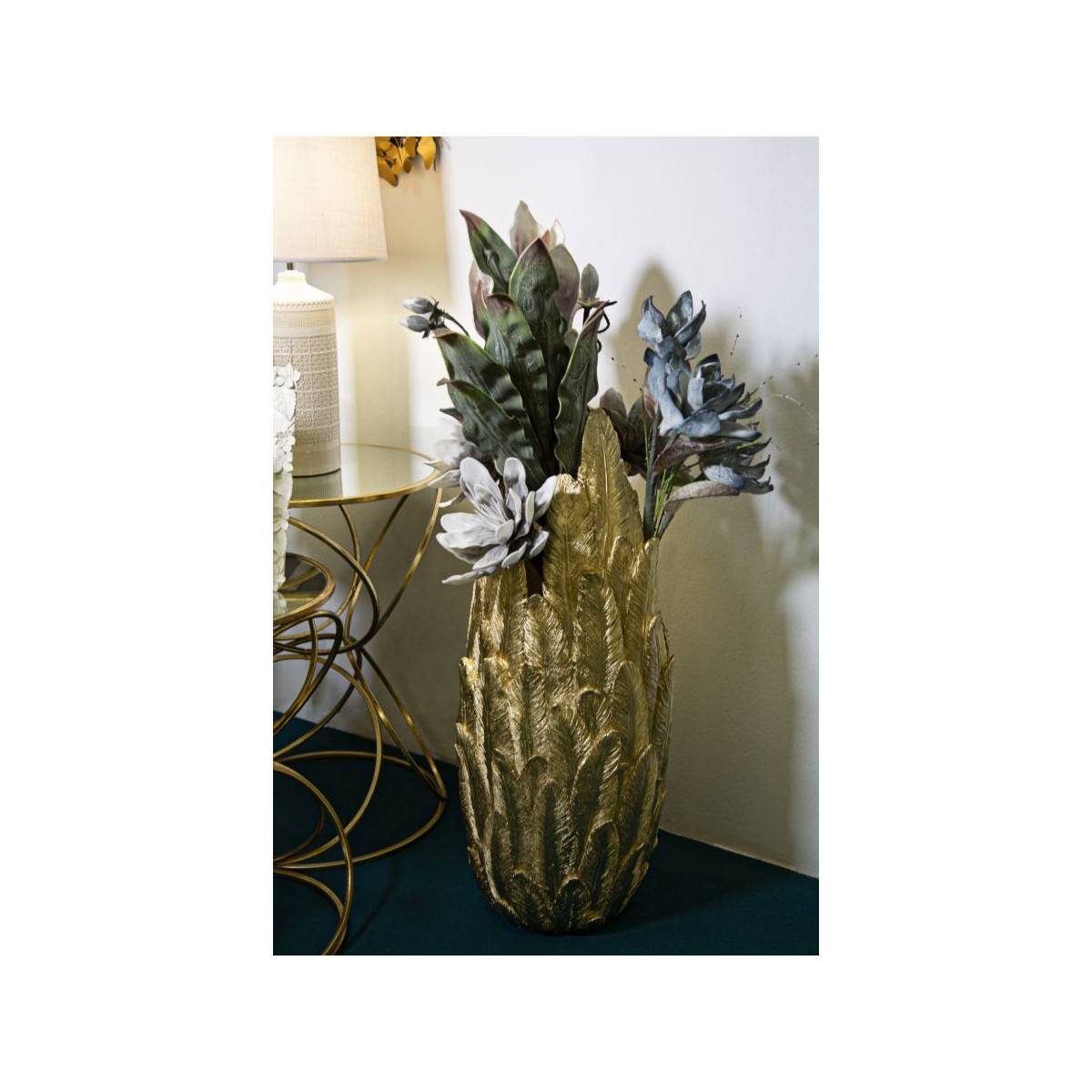 Vase Design Plumes "Feathers" 80cm Or - Image 5