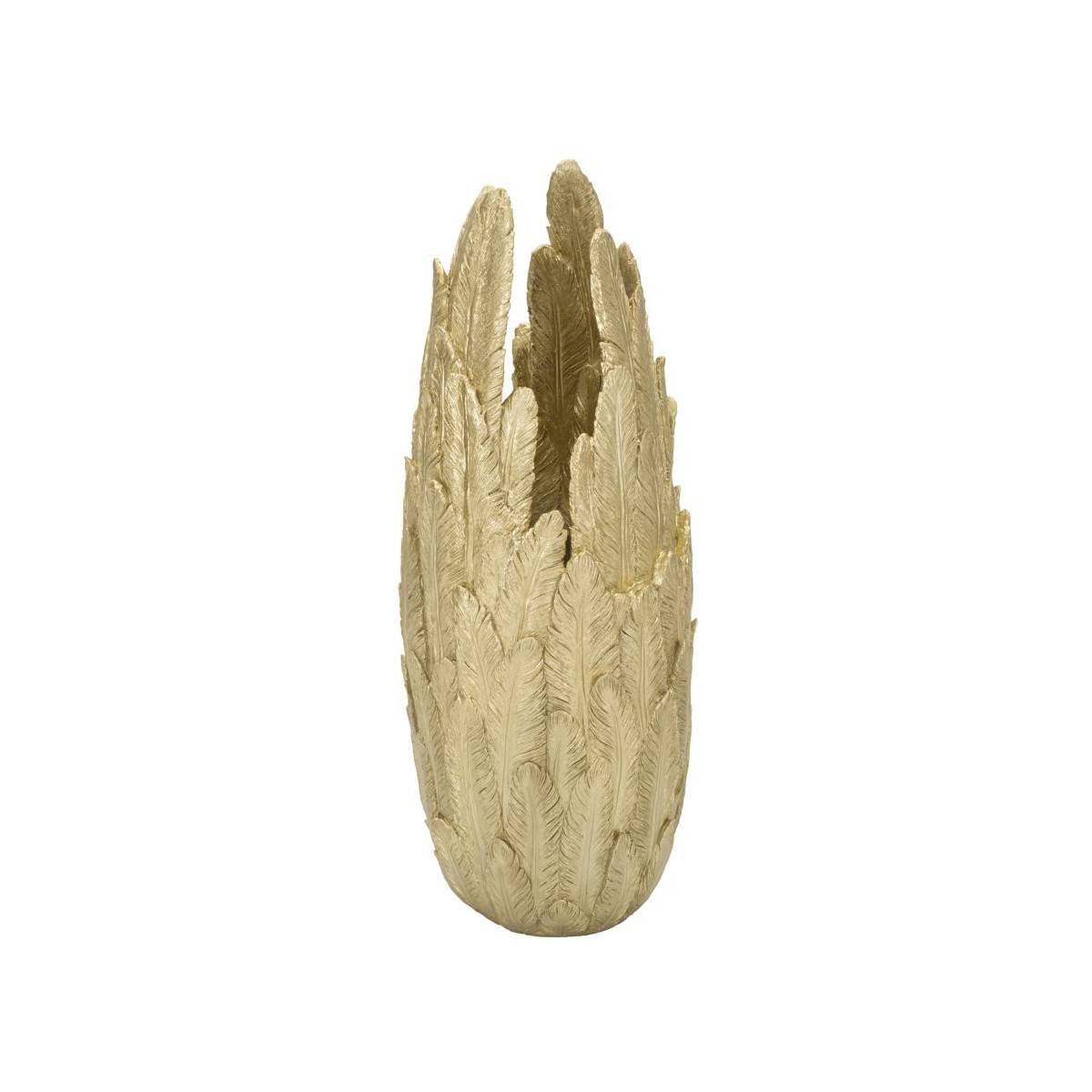 Vase Design Plumes "Feathers" 80cm Or - Image 1