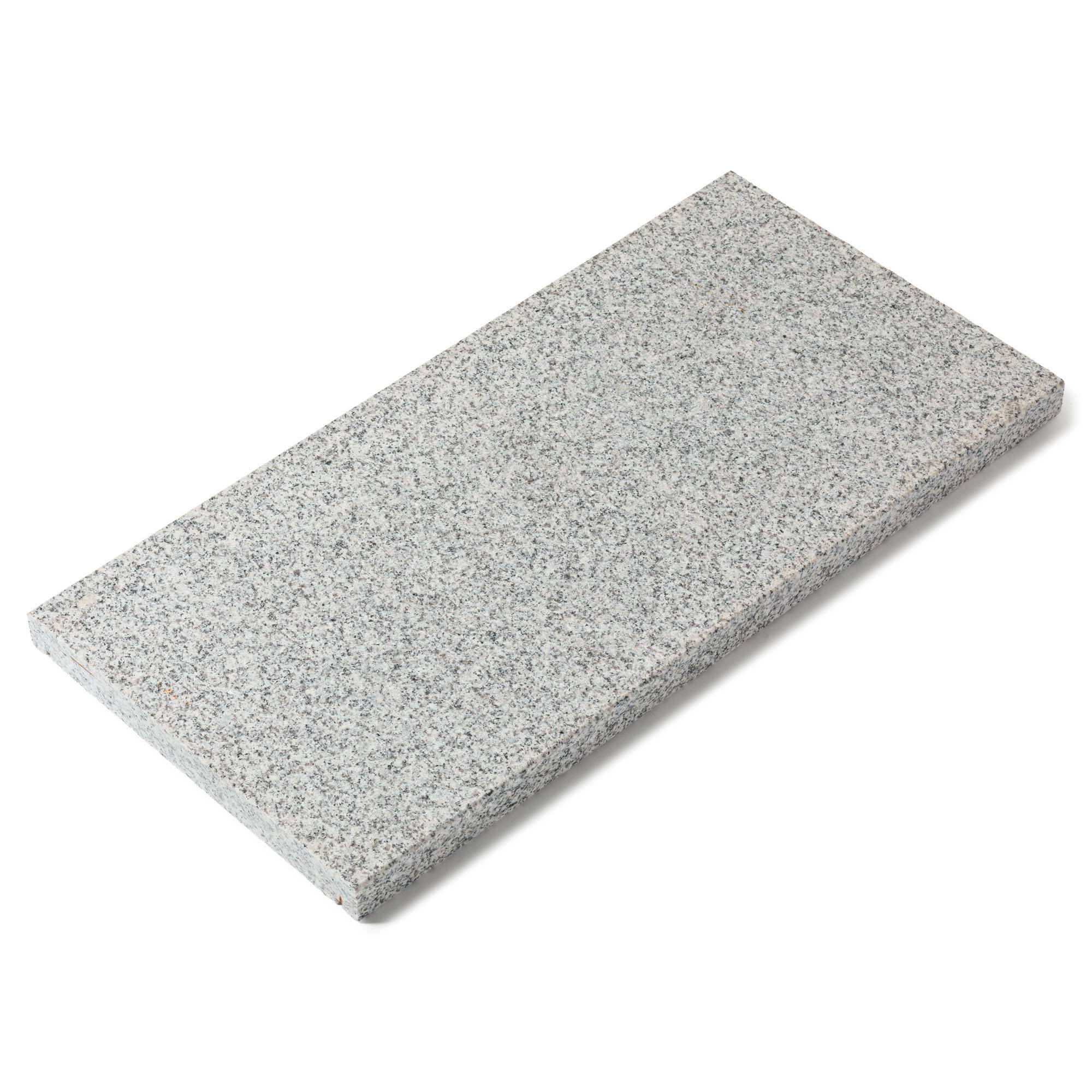 Margelle de piscine Granit Gris Clair 60x30x3 cm Bord Droit (à l'unité) - RO'MA NATURE