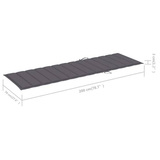 Bain de soleil - Transat - Chaise longue avec table et coussin Pin imprégné - MEUBLE PRO-JU6350 - Image 9
