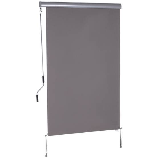 Store vertical extérieur aluminium balcon terrasse brise-vue anti-UV 120x200cm gris - ComfortXL Outdoor Living - Image 2