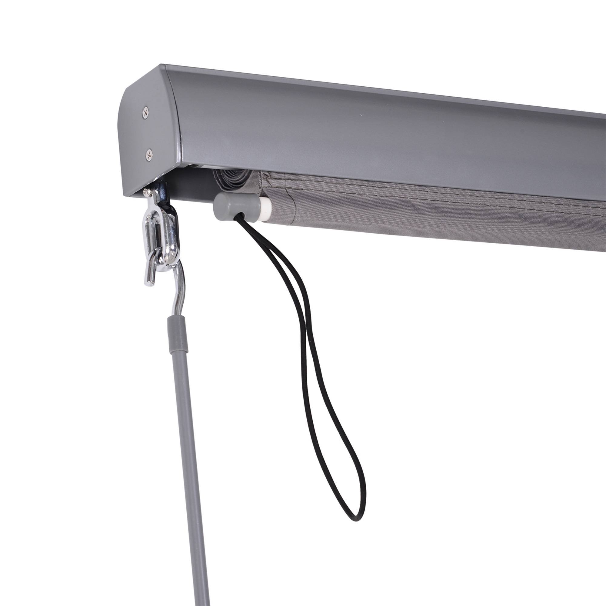 Store vertical extérieur aluminium balcon terrasse brise-vue anti-UV 120x200cm gris - ComfortXL Outdoor Living - Image 7