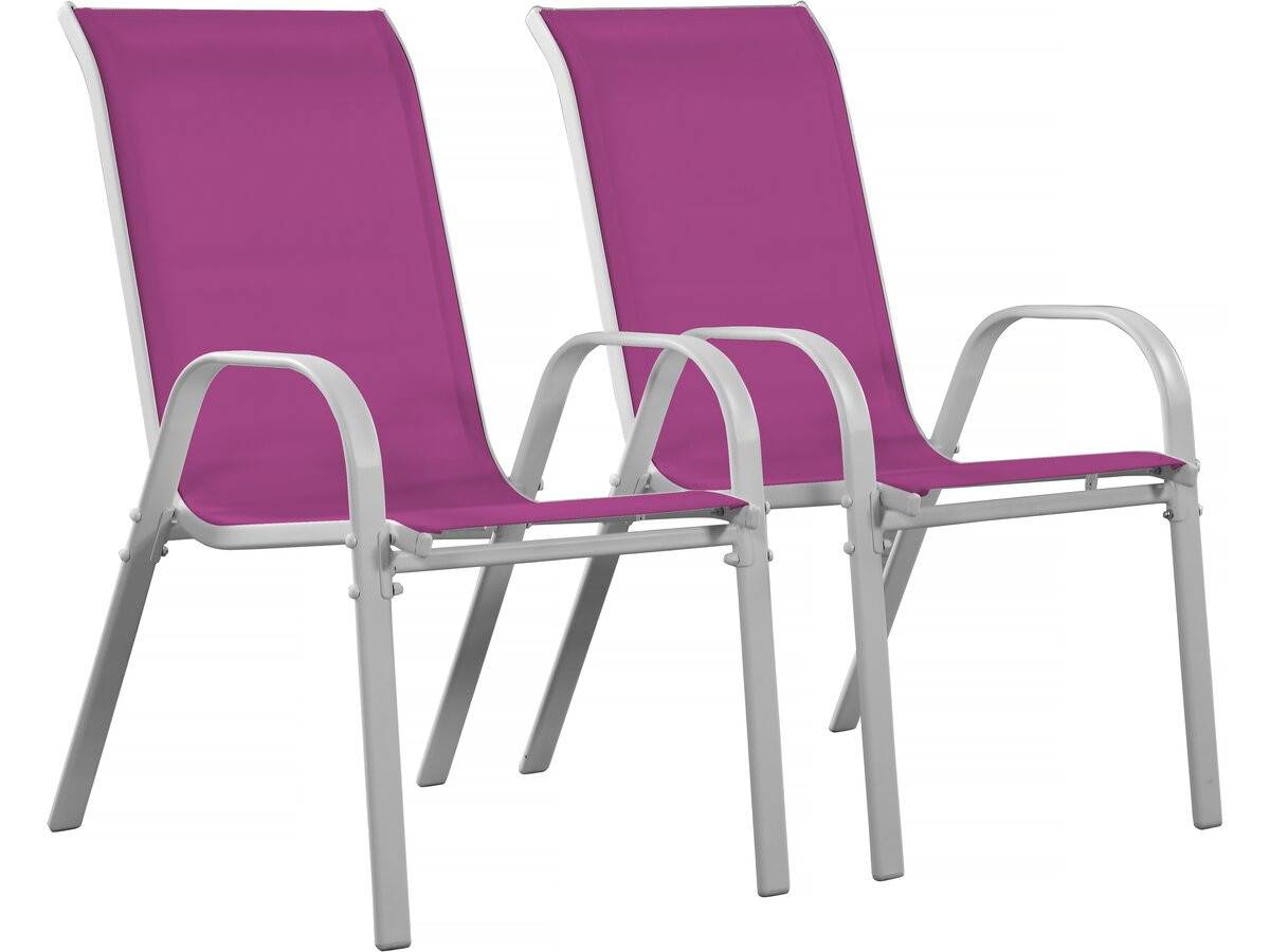 Habitat Et Jardin - Fauteuil Jardin Textilène "cordoba" - Phoenix - Rose - Lot De 2 -habitat Et Jardin - Imagen 1