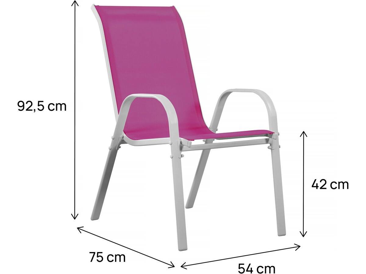 Fauteuil Jardin Textilène "cordoba" - Phoenix - Rose - Lot De 2 -habitat Et Jardin - Imagen 3