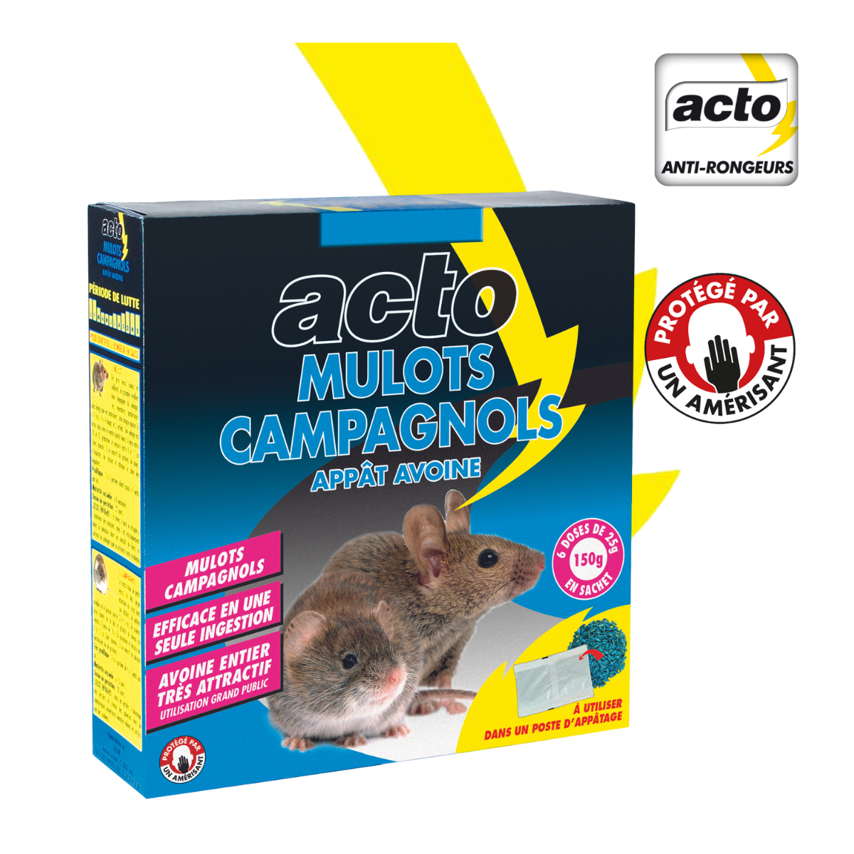 ACTO Mulots & Campagnols - Appât Avoine en Lot de 2 - Image 2