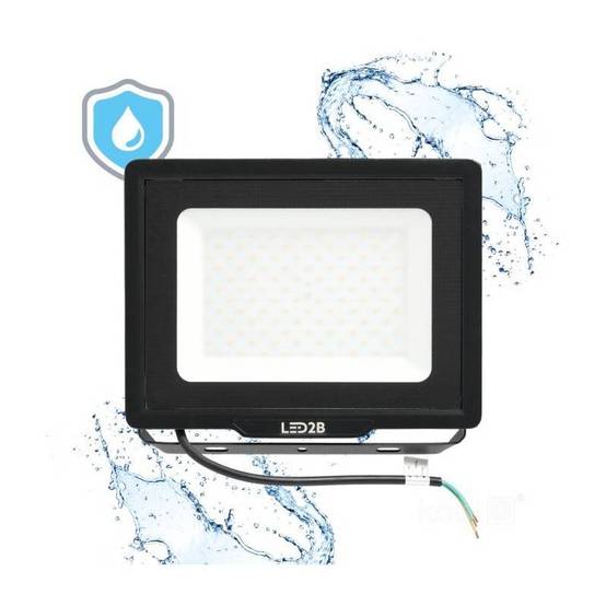 Projecteur LED MH 50W noir 6500K IP65 blanc froid - Image 1