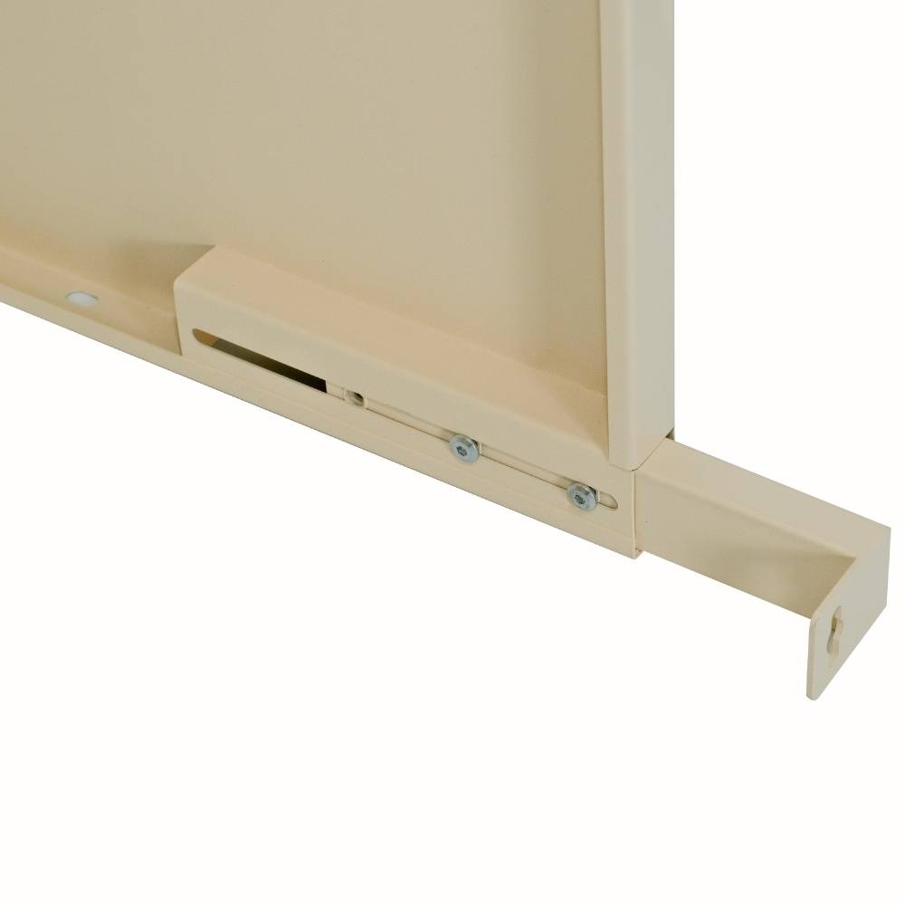 Cache climatiseur extérieur en acier galvanisé décoratif 105x90 cm Unité Crème - Image 5