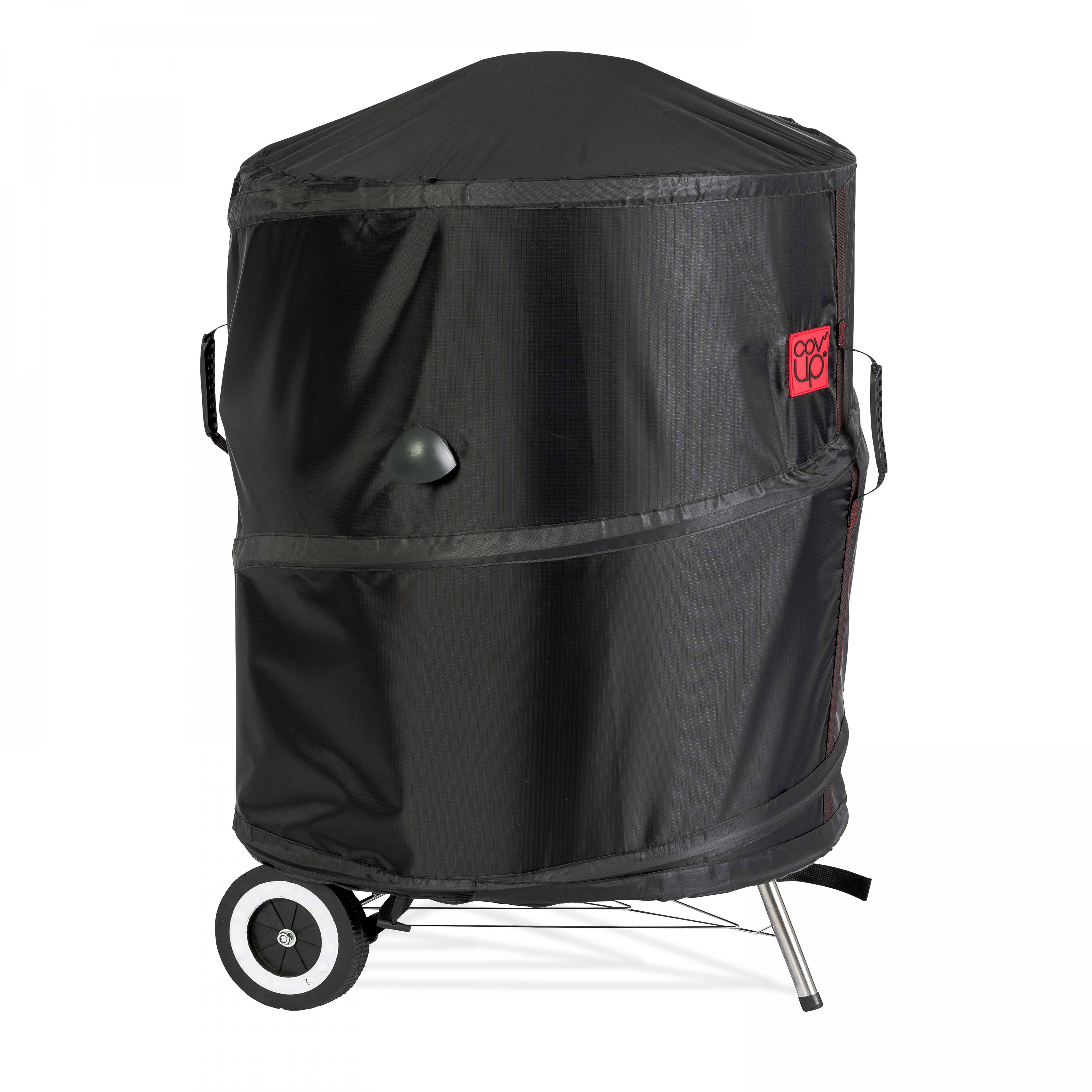 Oviala - Houuse ronde l de barbecue en polyester noir 67x80 cm Housse Pop'Up - Oviala - Imagen 1