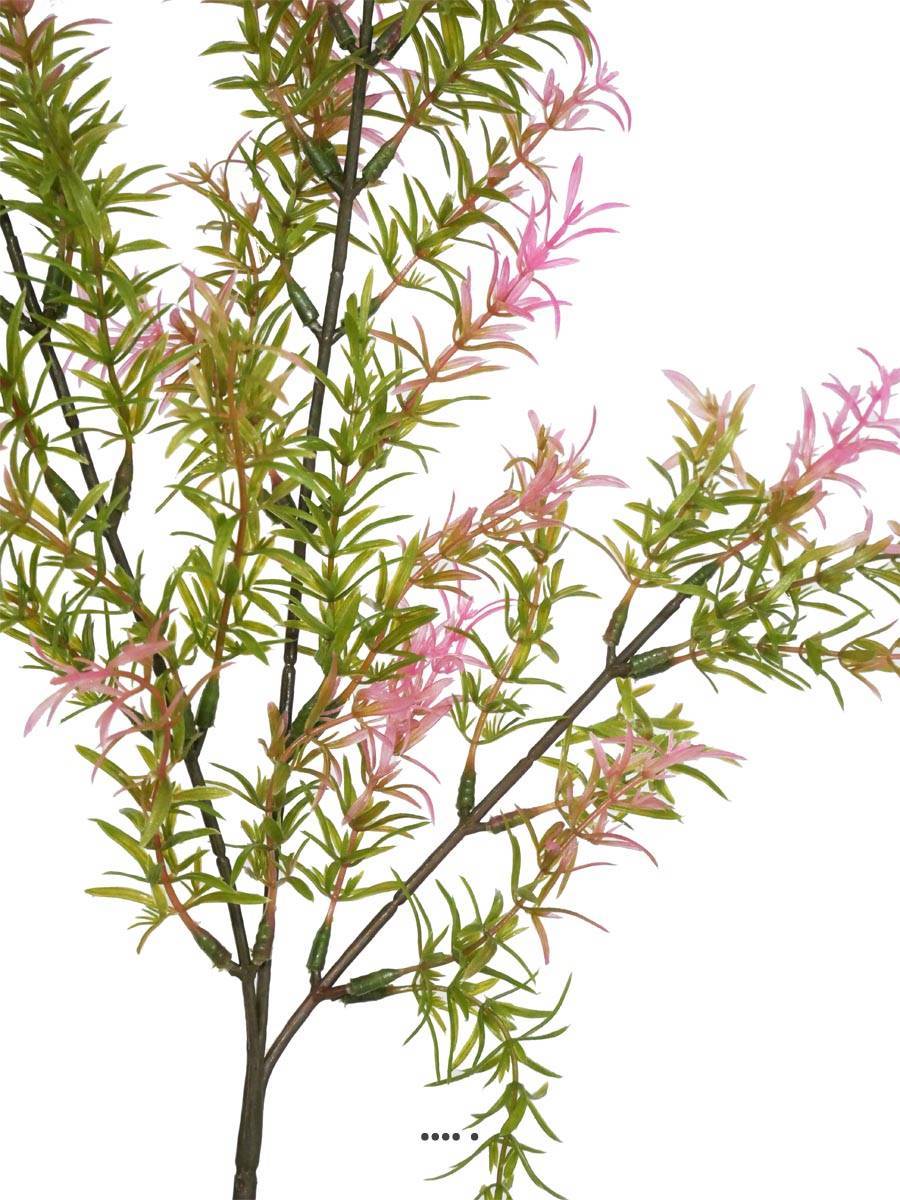 Artificielles - Branche de feuilles de Mirte factice H62cm plastique ext. Vert-rose - couleur: Vert-rose - Imagen 3