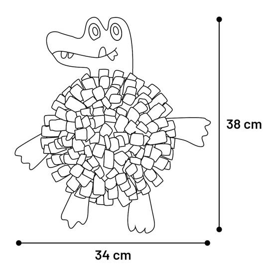 Jeu d'occupation et de fouille jammie Crocodile pour chien 38 cm - Image 3