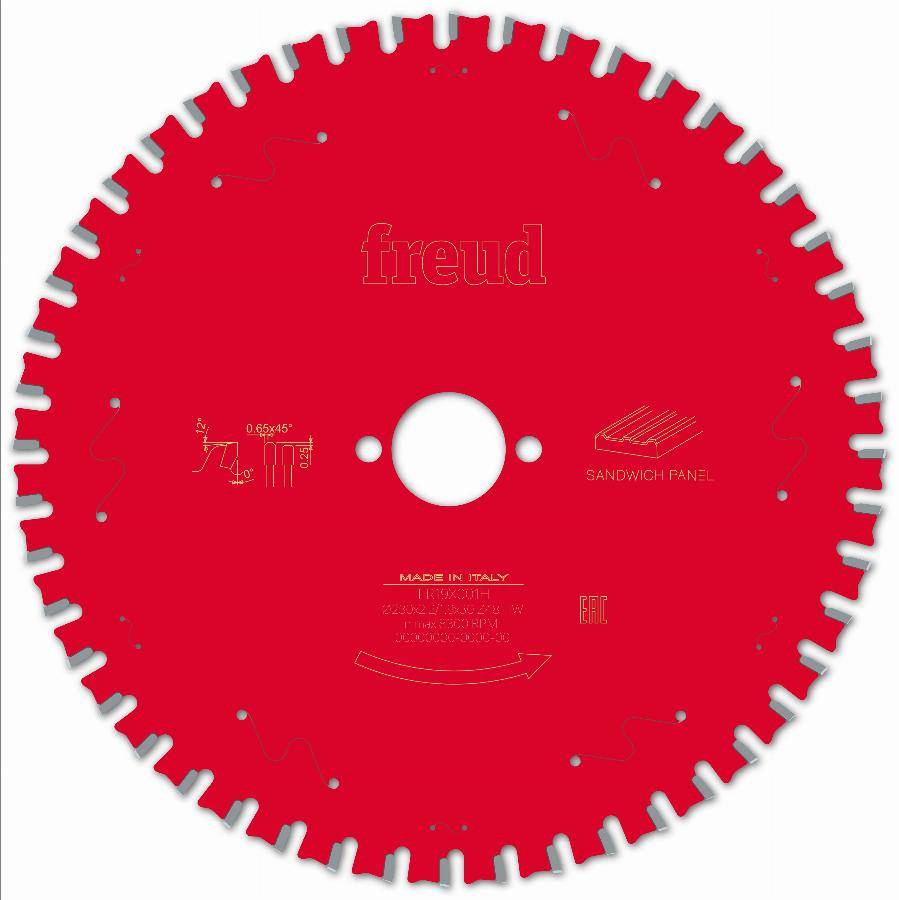 Lame pour scie circulaire portative FREUD - Ø230 2,2/1,8 AL30 Z48 TPB 0° - F03FS09856 -FR19X001H - Imagen 2