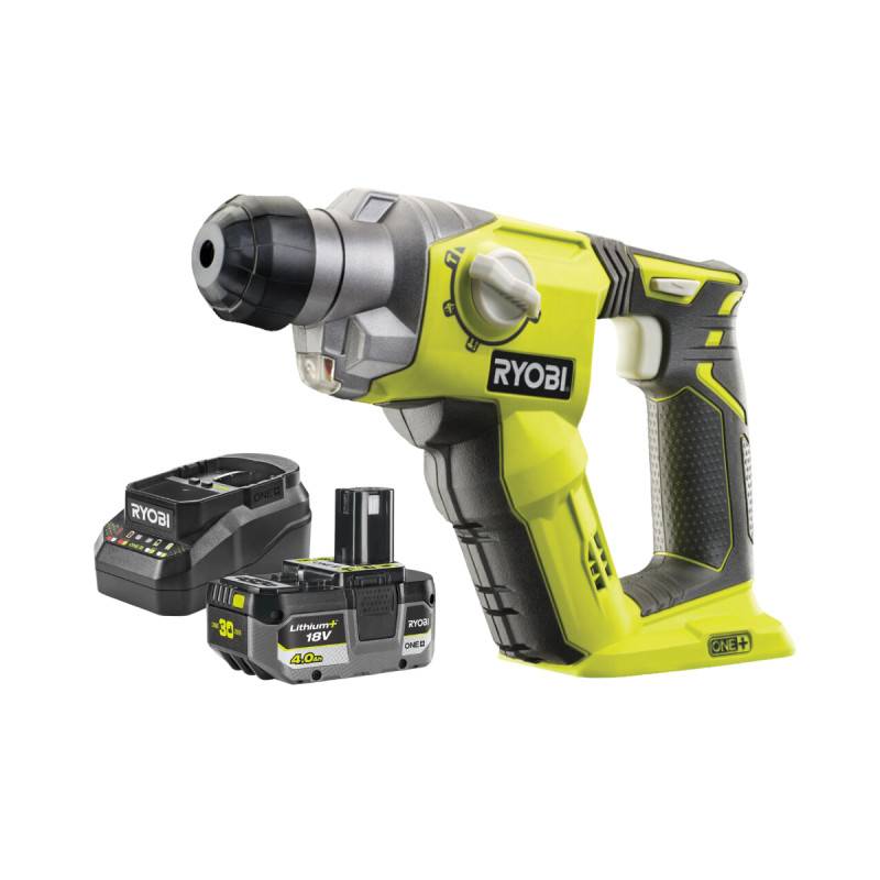Ryobi - Marteau perforateur RYOBI 18V One+ R18SDS - Batterie 4,0Ah et chargeur