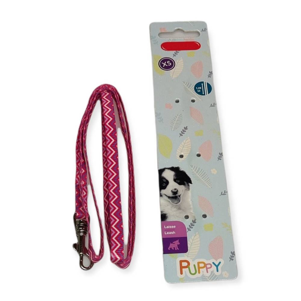 Laisse rose PUPPY PIXIE  8 mm x 1,20 m pour chiots - Imagen 2